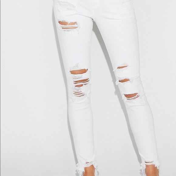 express white ripped jeans